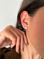 Brinco Esme Moissanite 8mm Prata 925