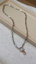 Colar Elos Groumet Moissanite Prata 925