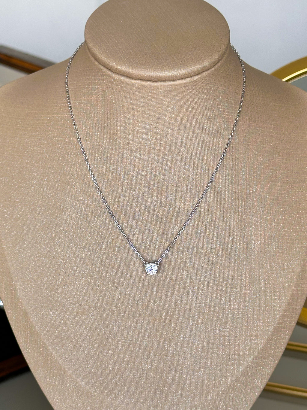 Colar Esme Moissanite 5mm Prata 925