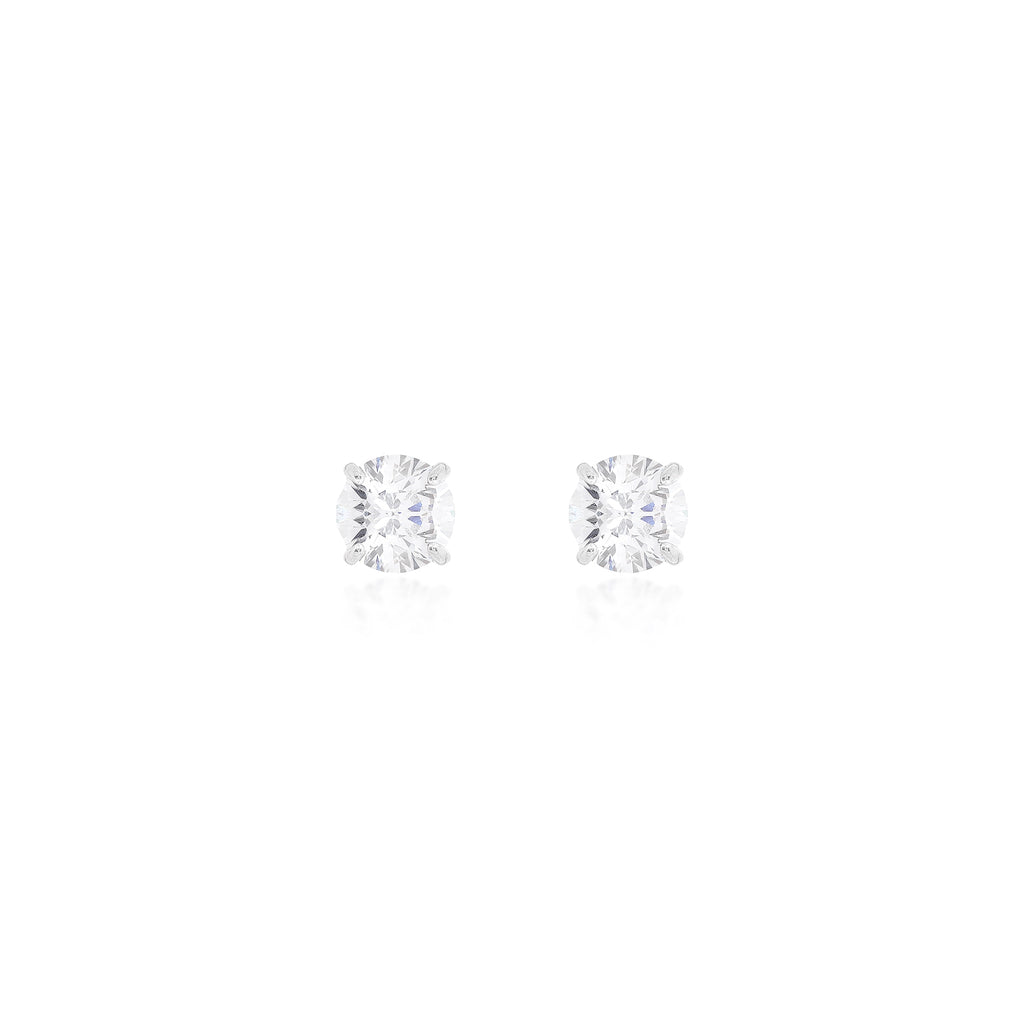 Brinco Clair Zircônia Cristal 8mm Prata 925