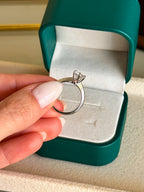 Anel Solitário Moissanite 6,5mm Prata 925