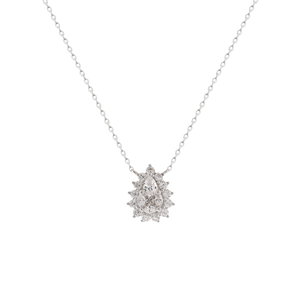 Colar Illusione Drop Prata 925 lapidação illusion gota — Rubiê Joias