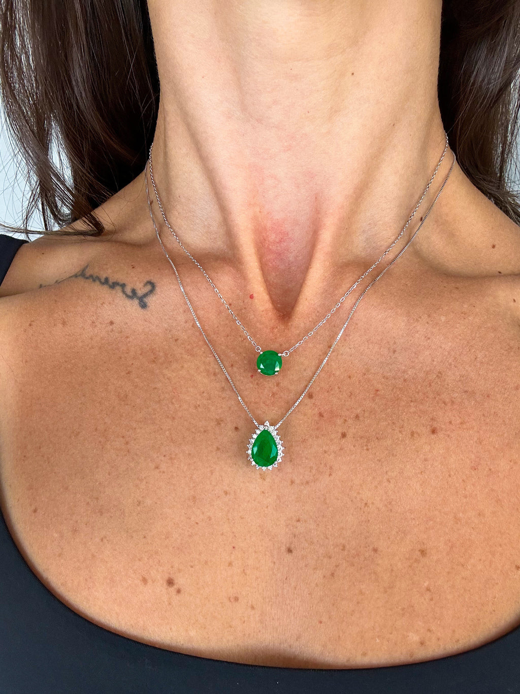 Colar Clair Esmeralda Prata 925