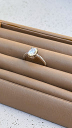 Anel Oval Moissanite Prata 925