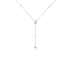 Colar Terço Moissanite Prata 925