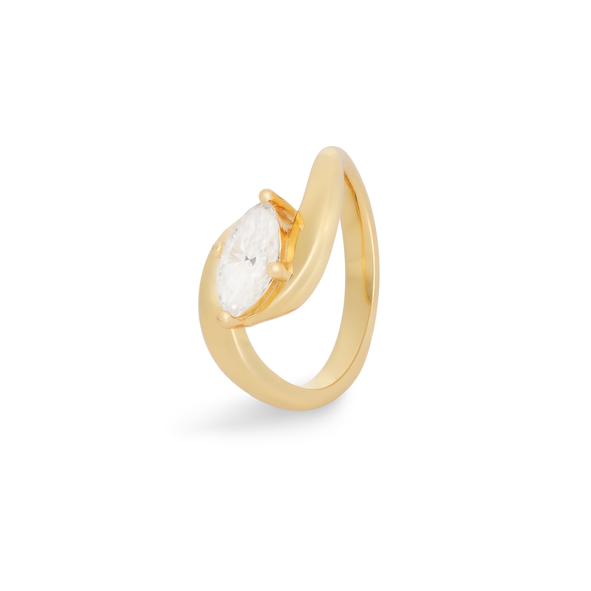 Anel Isadora Moissanite Prata 925 - “Pinky Ring”