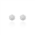 Brinco Flor Moissanite Prata 925