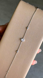 Pulseira Gota Moissanite Prata 925