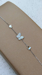 Pulseira Butterfly Madrepérola Prata 925