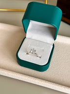 Anel Solitário Moissanite 8mm Prata 925