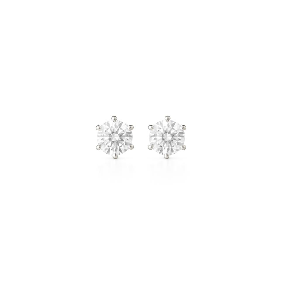 Brinco Esme Moissanite 8mm Prata 925