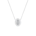 Colar Medalha Milagrosa Moissanite Prata 925