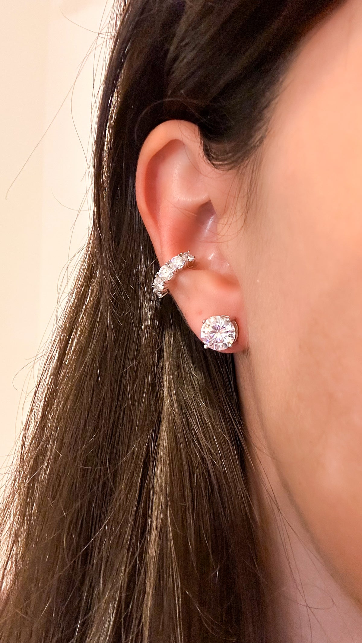 Piercing Moissanite Prata 925