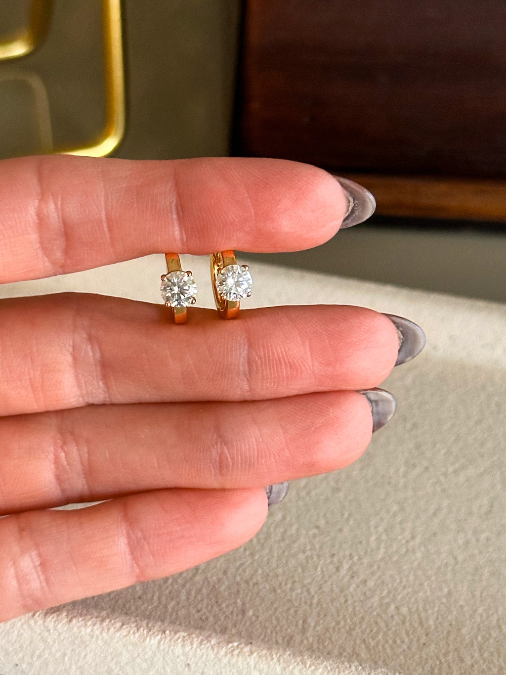 Brinco Argola Nick Moissanite Prata 925
