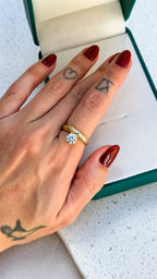 Anel Mônaco Moissanite Prata 925