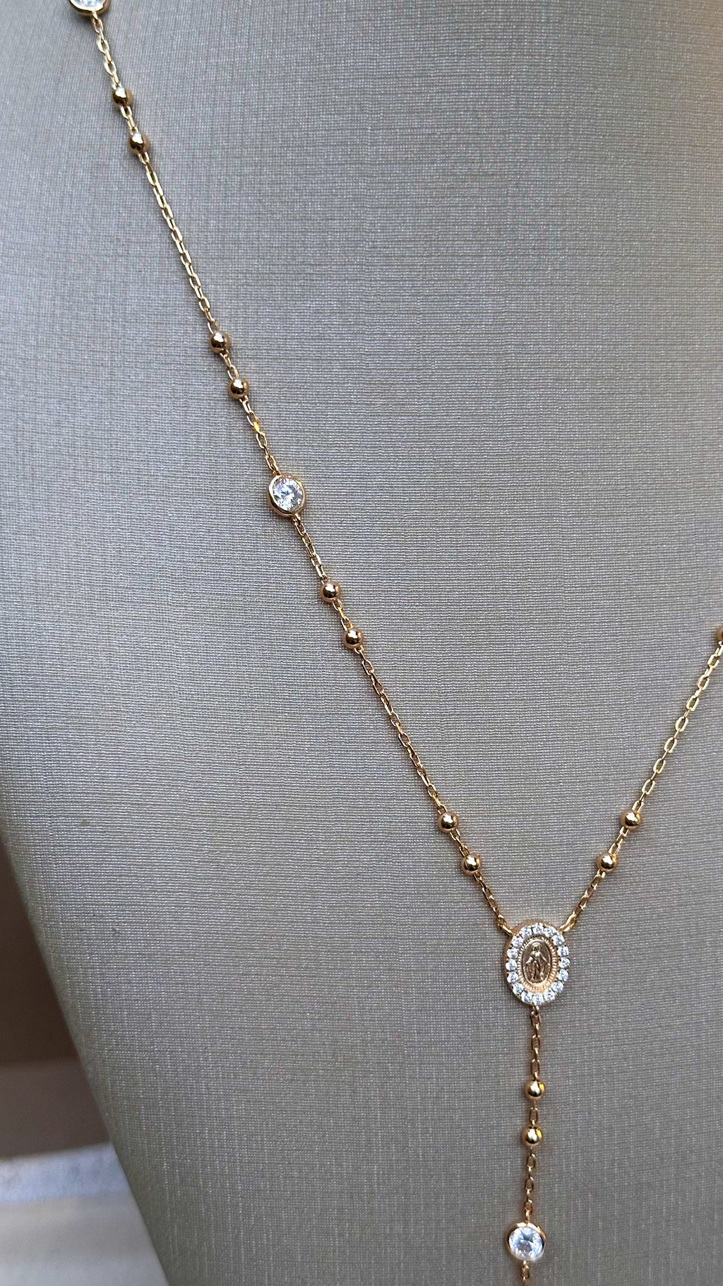 Colar Terço Moissanite Prata 925