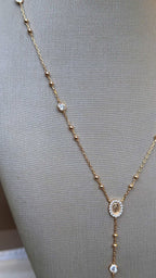 Colar Terço Moissanite Prata 925