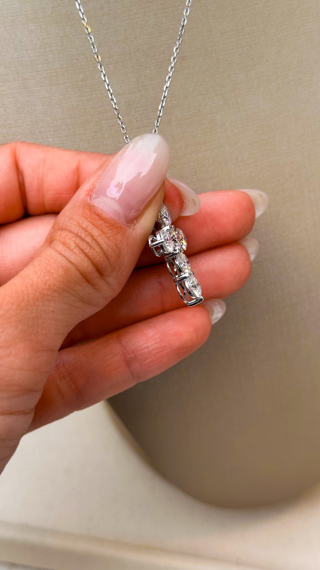 Colar Cruz Moissanite Prata 925