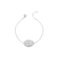 Pulseira Medalha Milagrosa Moissanite Prata 925 — Rubiê Joias