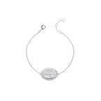 Pulseira Medalha Milagrosa Moissanite Prata 925 — Rubiê Joias