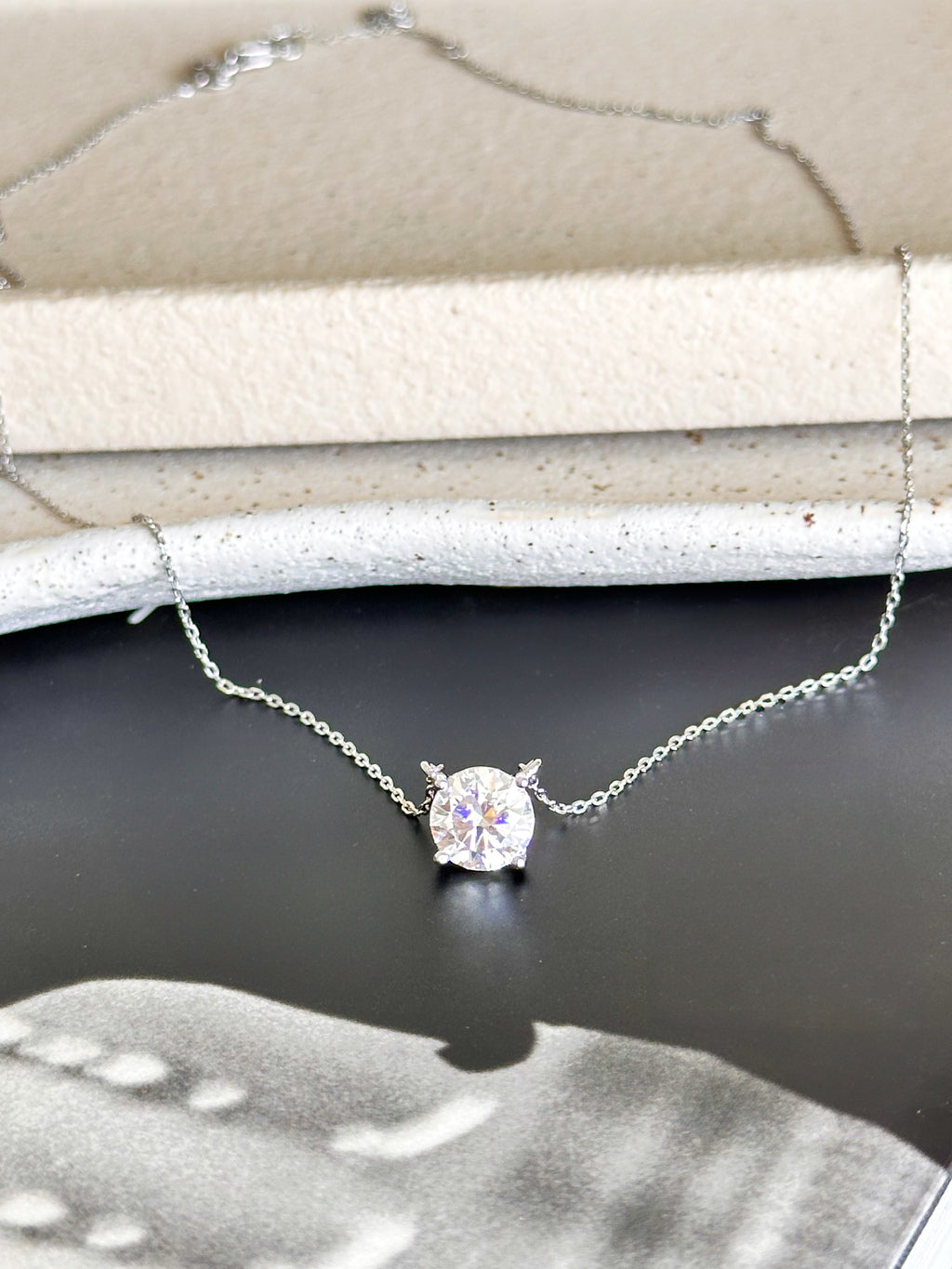 Colar Esme Moissanite 8mm Prata 925