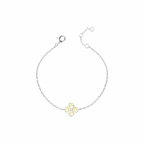 Pulseira Trevo Yellow Fancy Prata 925 — Rubiê Joias
