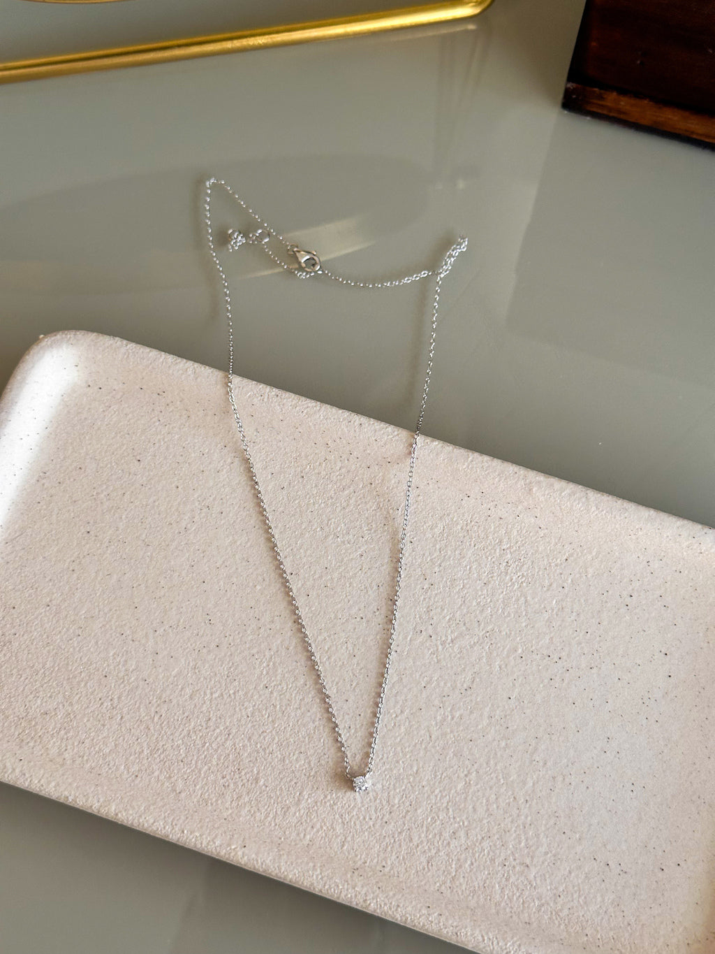 Colar Clair Zircônia Cristal 3mm Prata 925