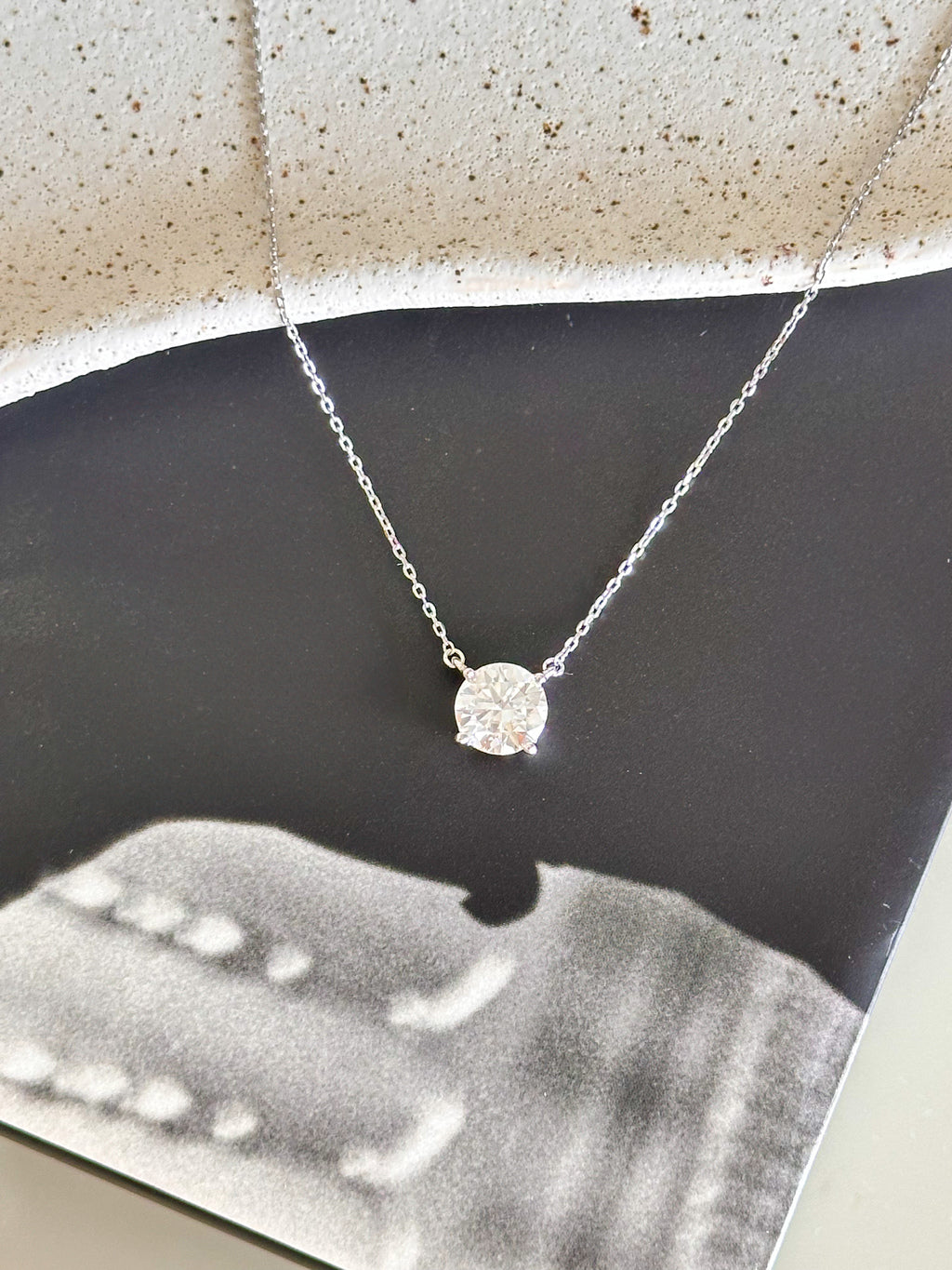 Colar Esme Moissanite 8mm Prata 925