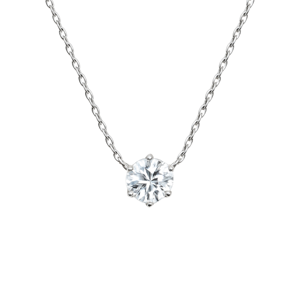 Colar Esme Moissanite 8mm Prata 925