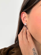 Brinco Esme Moissanite 10mm Prata 925