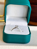 Anel Solitário Moissanite 5mm Prata 925