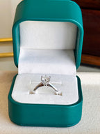 Anel Solitário Moissanite 6,5mm Prata 925