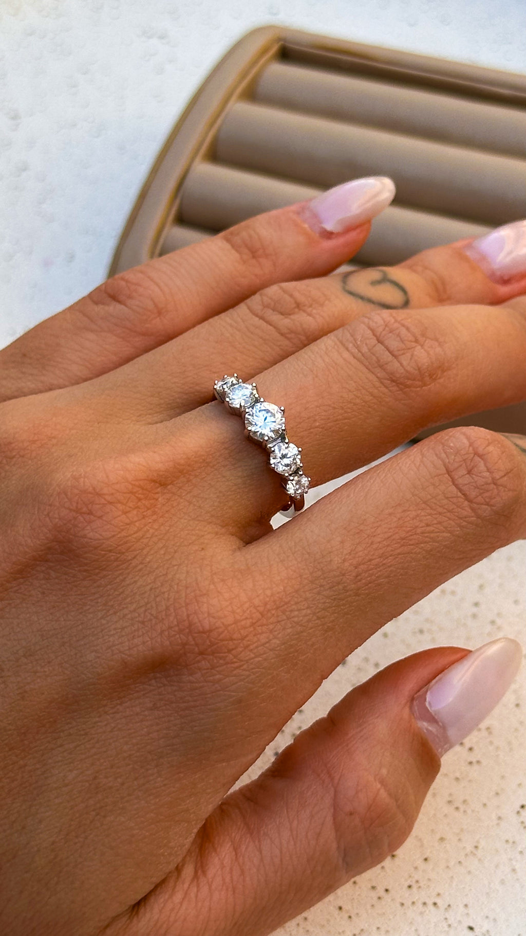 Anel Paola Moissanite Prata 925