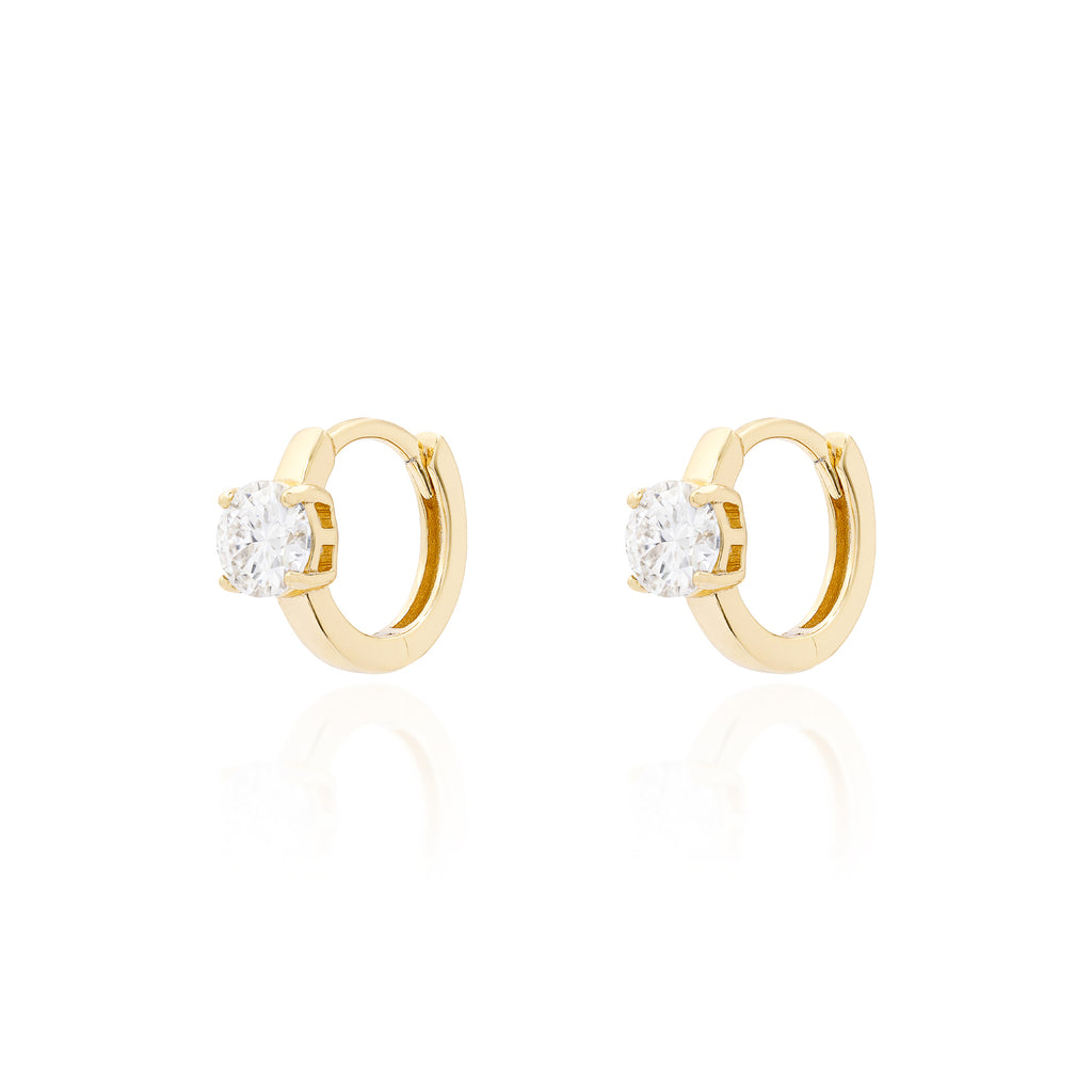 Brinco Argola Nick Moissanite Prata 925