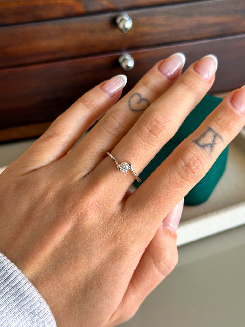 Anel Sollene Moissanite Prata 925