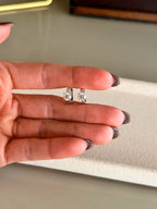 Brinco Argola Nick Moissanite Prata 925