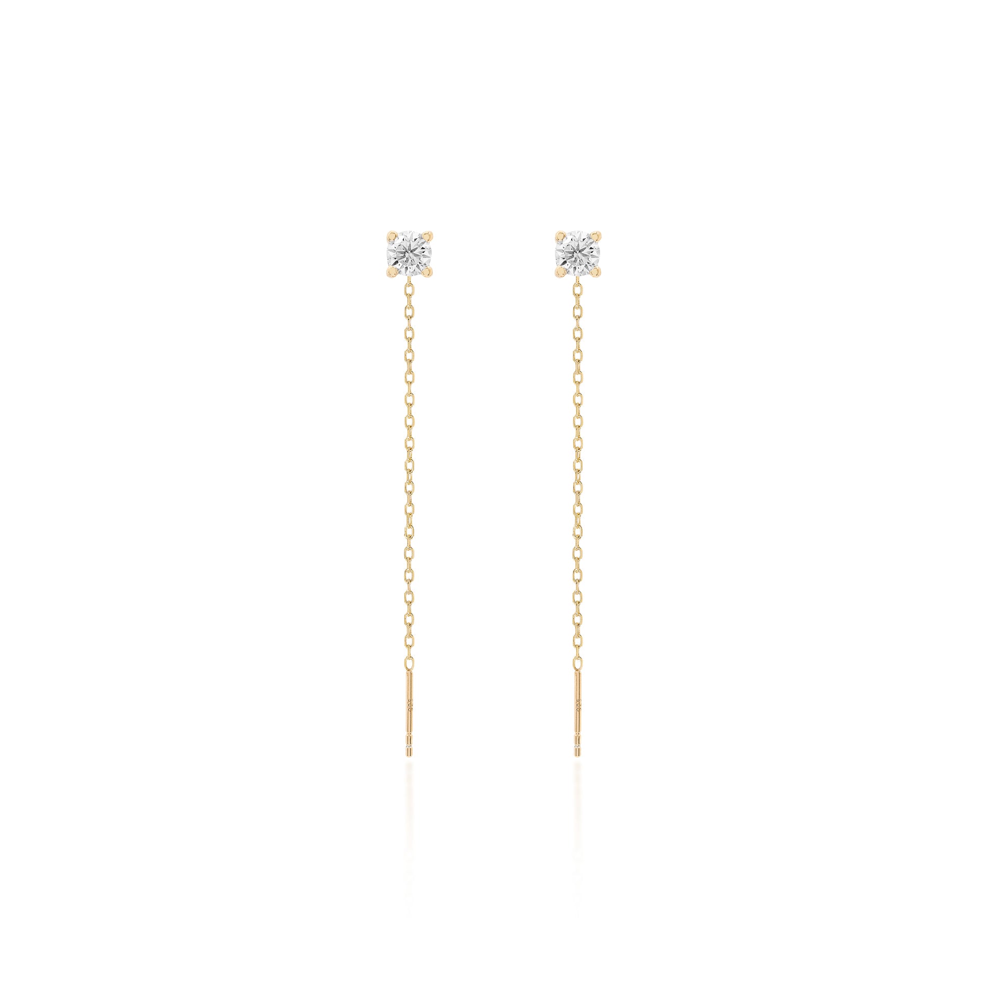 Brinco Corrente Moissanite Prata 925