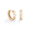 Brinco Argola Mônaco Moissanite Prata 925 ouro 18k — Rubiê Joias
