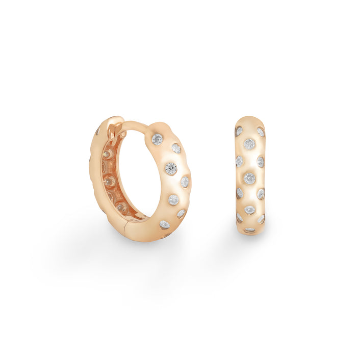 Brinco Argola Mônaco Moissanite Prata 925