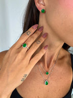 Colar Clair Esmeralda Prata 925