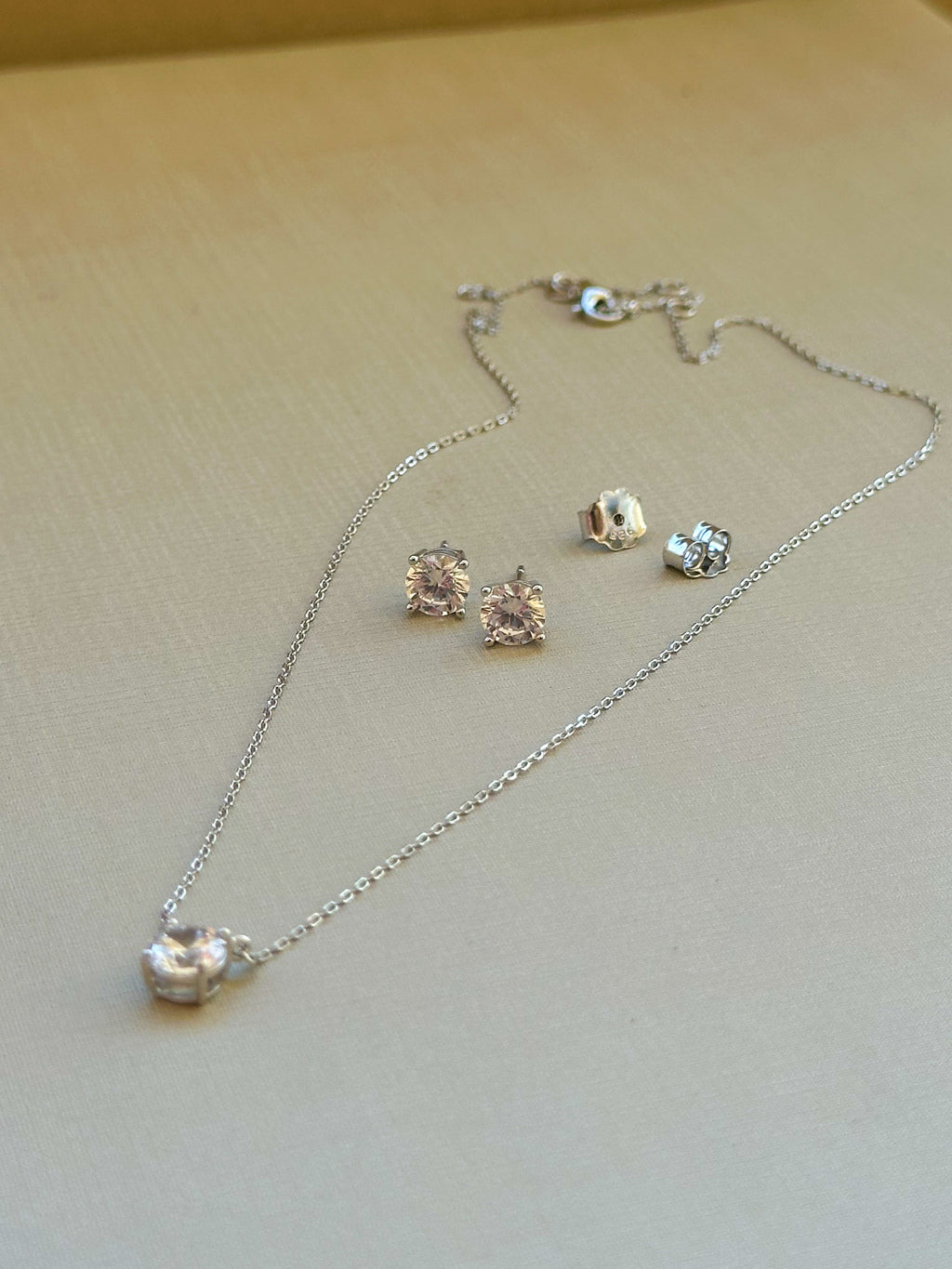 Colar Clair Zircônia Cristal 8mm Prata 925