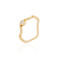 Anel Stella Halo Moissanite Prata 925