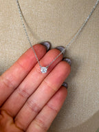 Colar Esme Moissanite 5mm Prata 925