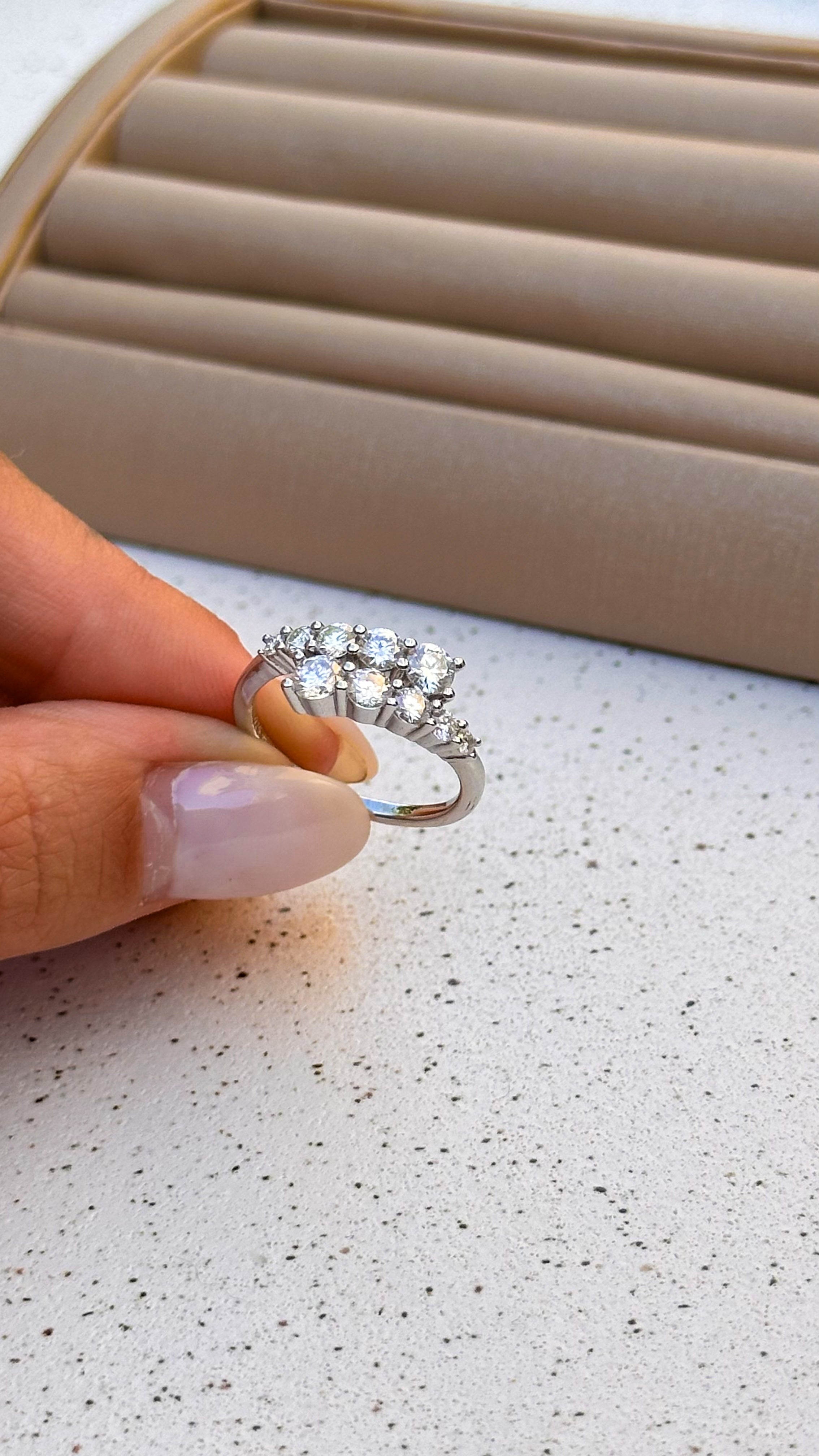 Anel Mia Moissanite Prata 925
