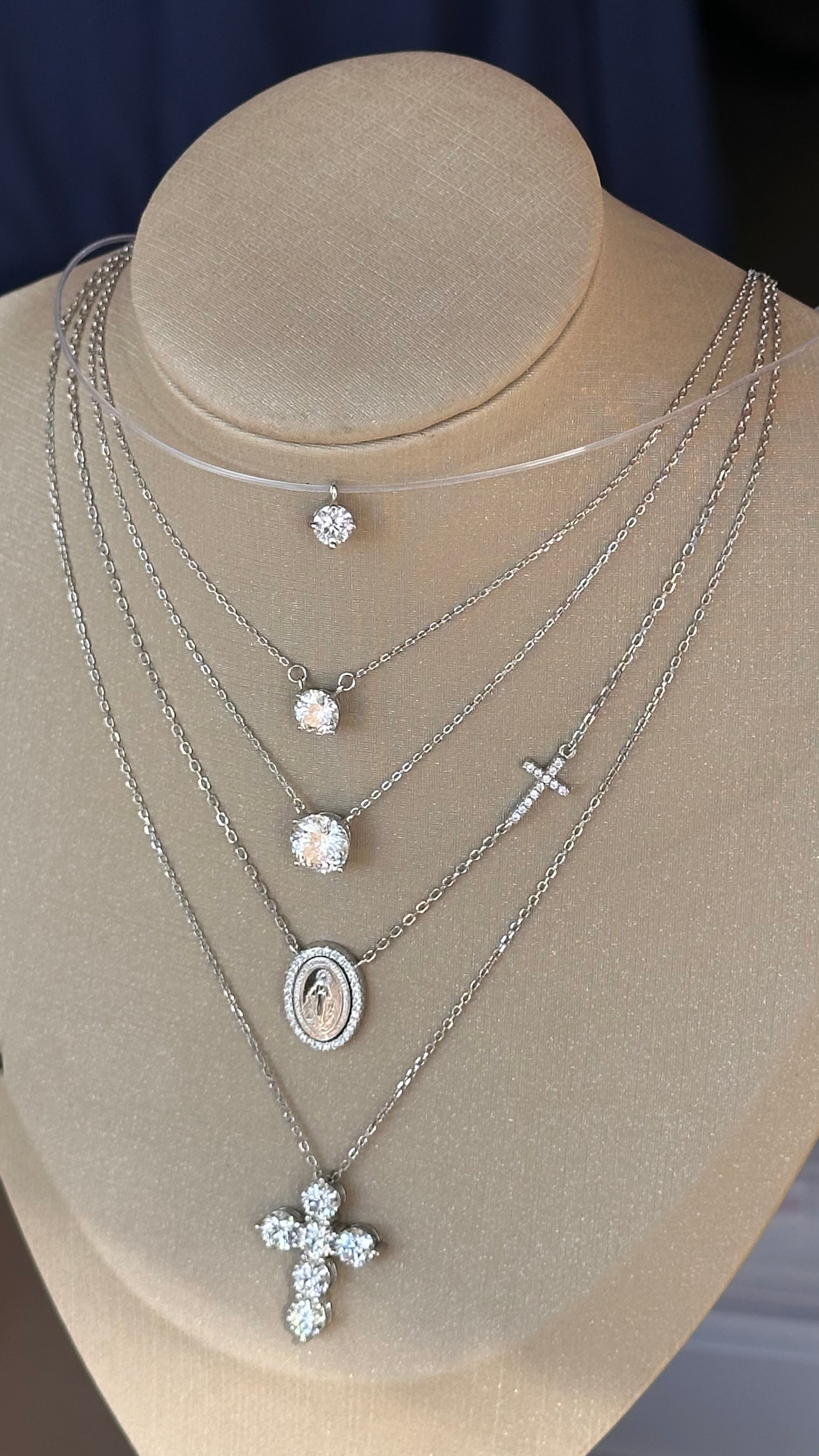 Colar Moissanite Nylon