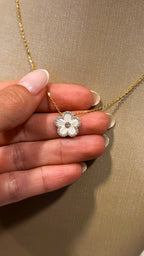 Colar Flor Madrepérola Prata 925