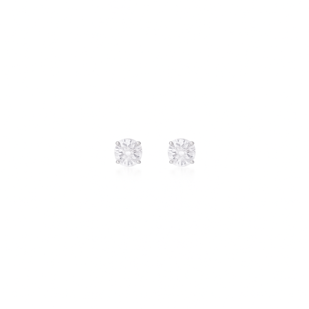 Brinco Esme Moissanite 4mm Prata 925