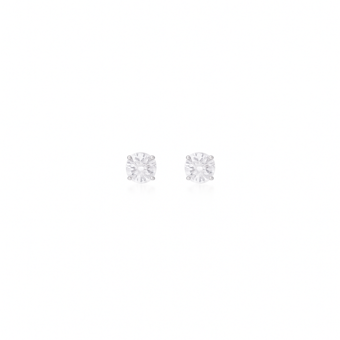 Brinco Esme Moissanite 4mm Prata 925