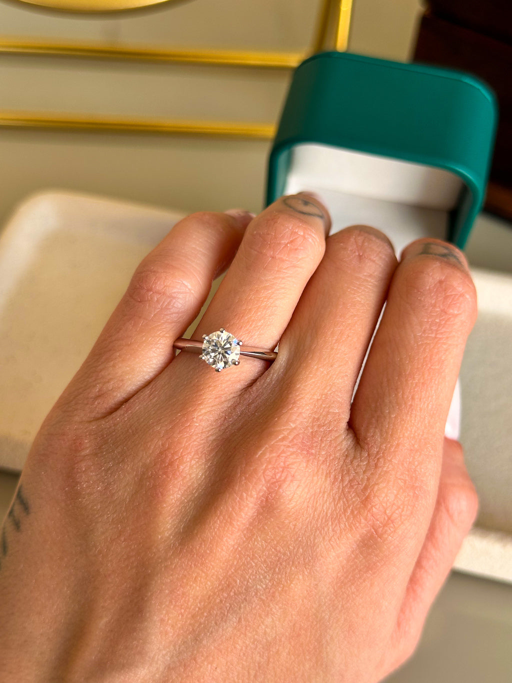 Anel Solitário Moissanite 6,5mm Prata 925
