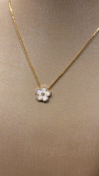 Colar Flor Madrepérola Prata 925